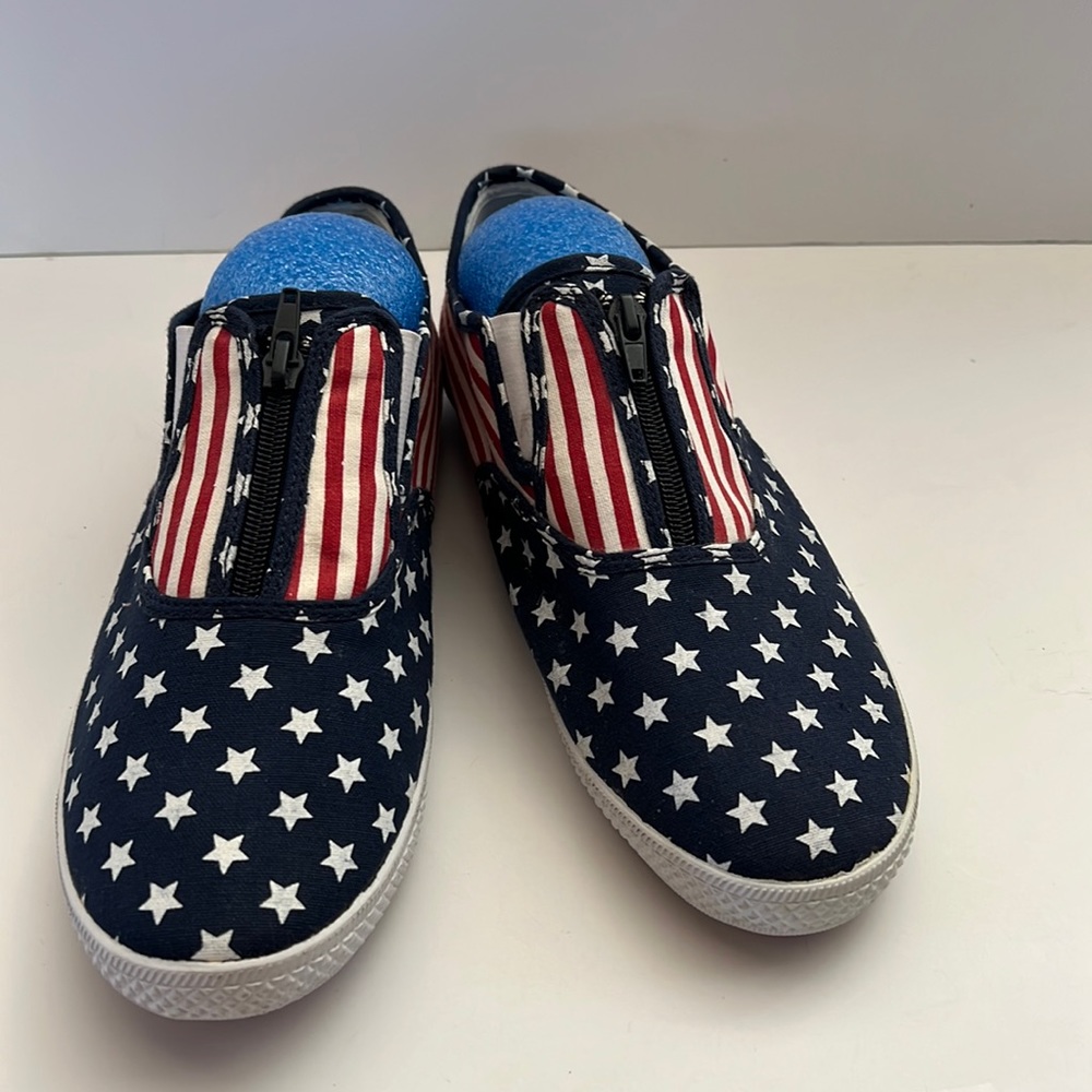 Totes Sports, Zippered, canvas, patriotic Red White & Blue Stars & Stripes 4ever